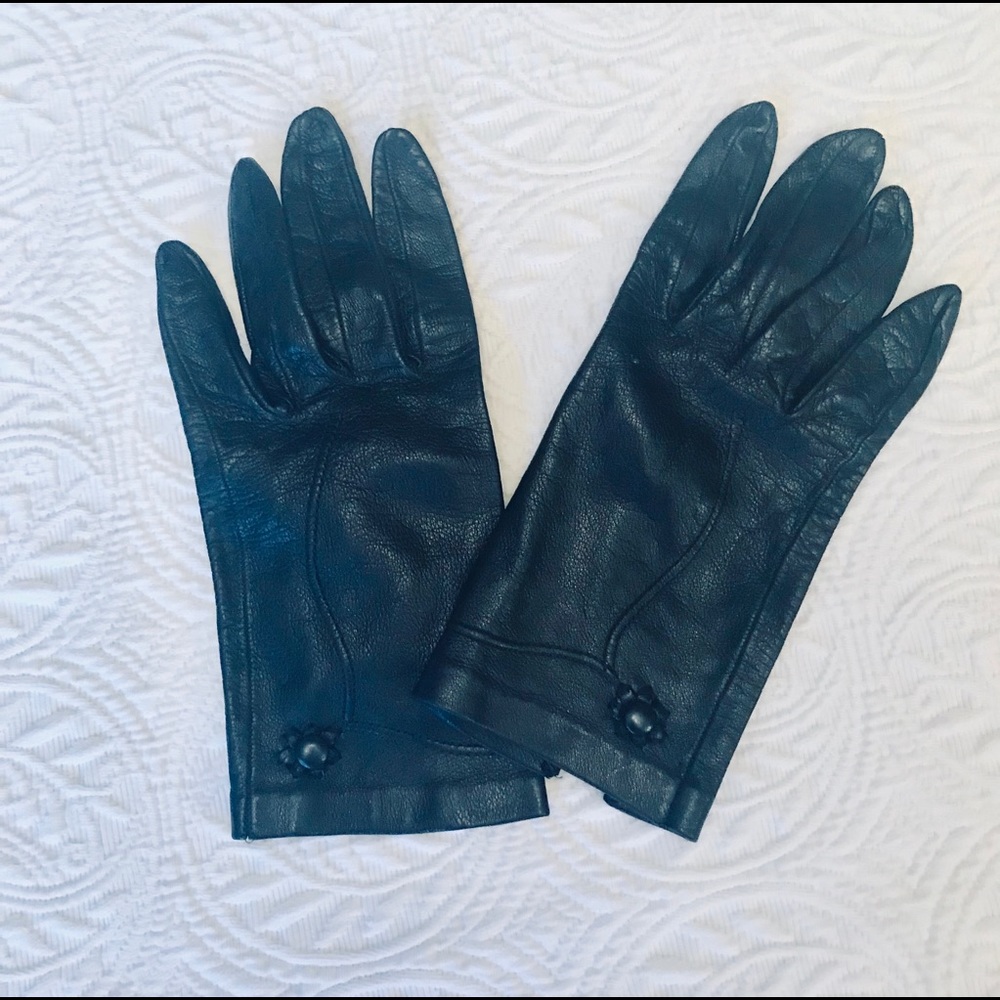 Leather gloves.